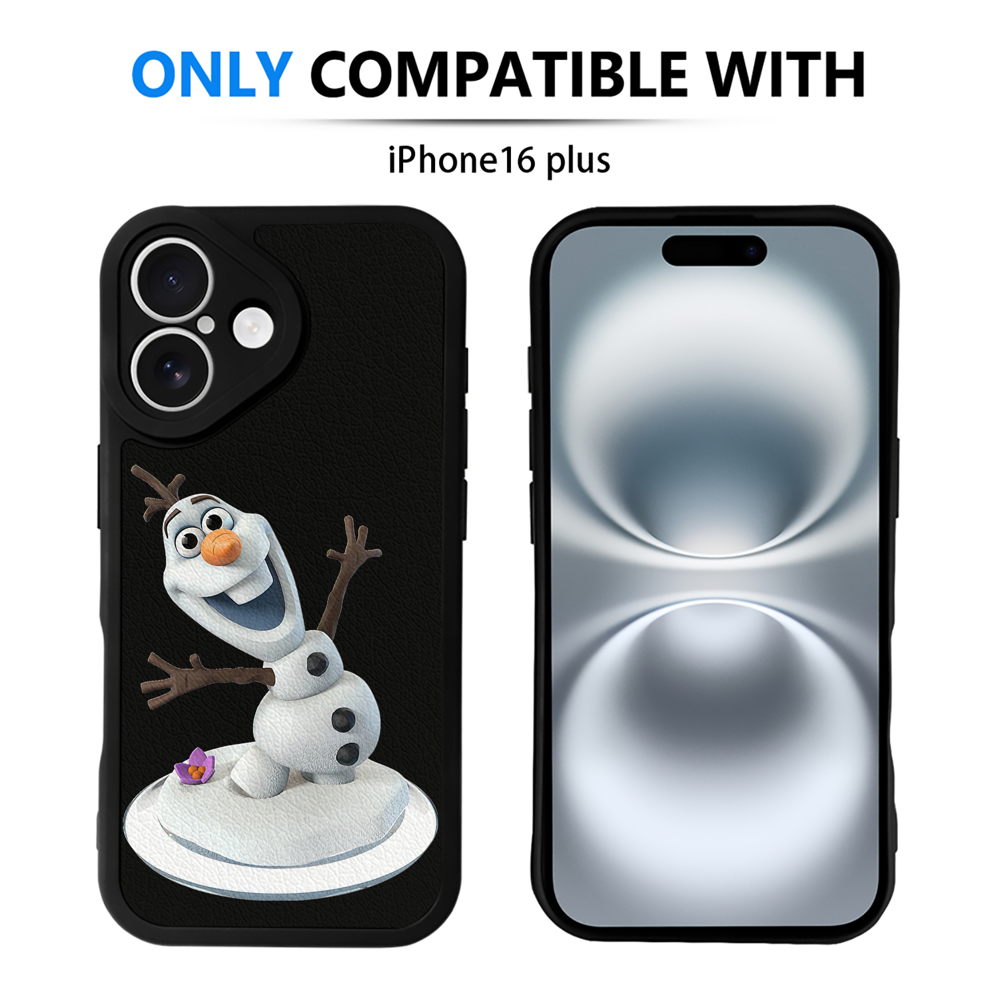 （画像用） アナと雪の女王 アンナ エルサ Frozen Anna Elsa 【iPhone 16シリーズ対応】シリコンスマホケース（レザー調） 材質：シリコン